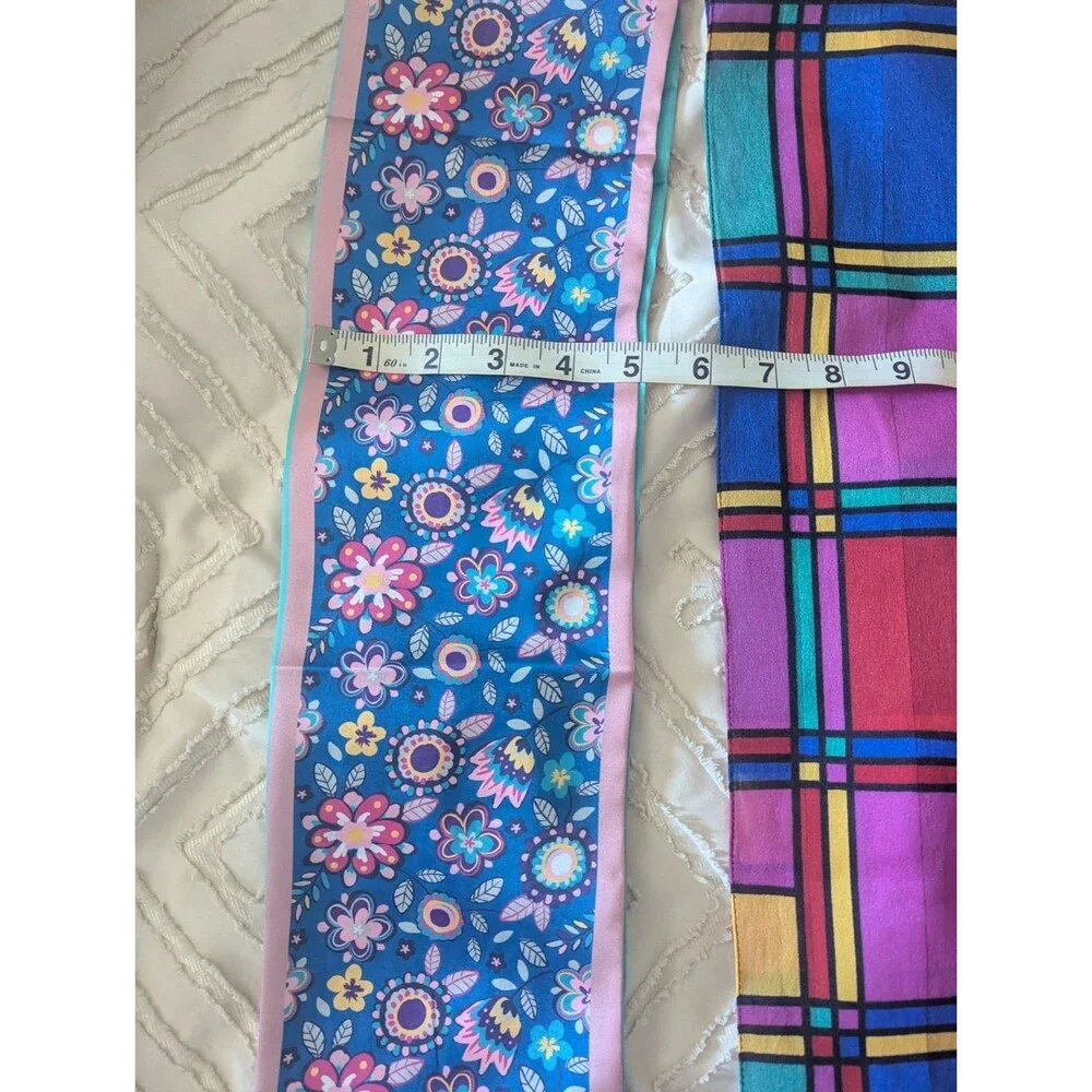 Vintage-Inspired & Floral Silk-Feel Scarf Lot - Set of 3 cottagecore boho purse